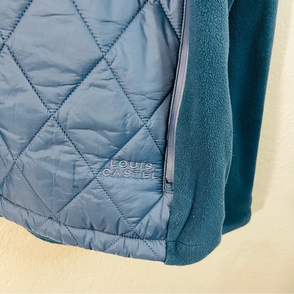 Louis Castel Quilted Puffer Jacket Men Size XL Teal Pockets Outdoor - Picture 8 of 13